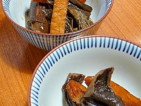 干しずいき☆芋がらとさつま揚げの炒め煮